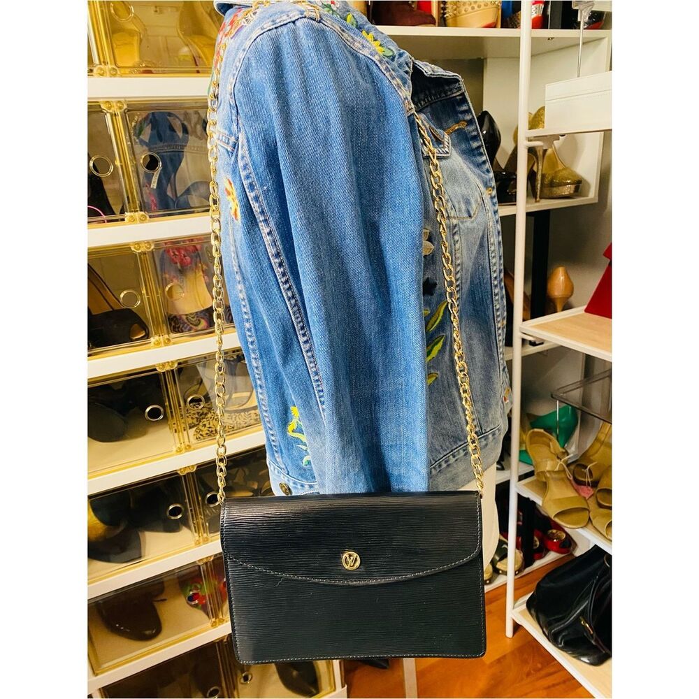 Louis Vuitton Montaigne Clutch/Shoulder Bag Conversion with Cert of Authenticity